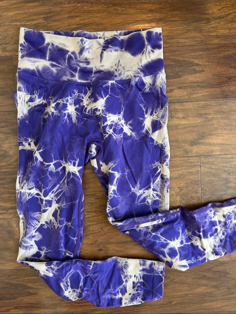 Purple Tie-Dye High-Waist Performance Leggings